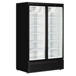 Atom Maxi F2DB, Black, Glass Door