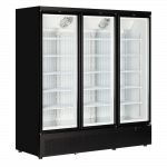 Atom Maxi F3DB, Black, Glass Door